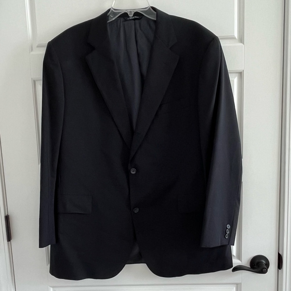 Brooks Brothers Brooksease Union Made Wool Sport Coat Blazer Jacket Mens 46R USA